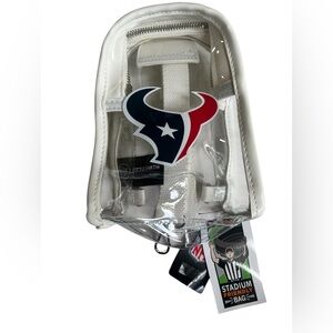 Littlearth NFL Houston Texans Clear Mini Sling Stadium Bag White Trim New
